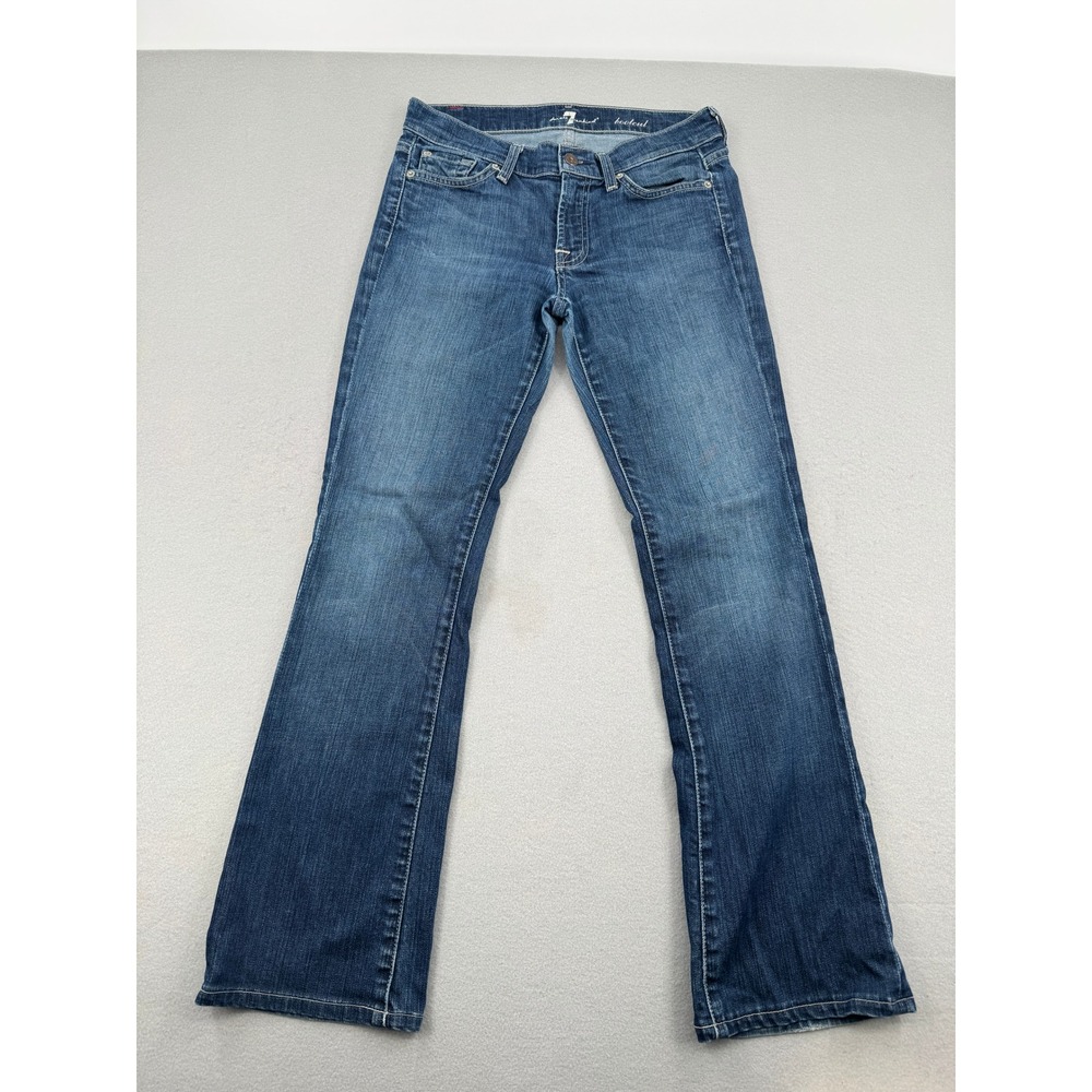 7 For All Mankind Bootcut Jeans Womens 27 Low-Rise Blue Denim Y2K Stretch